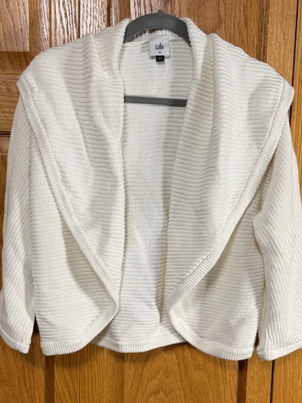 Description: CAbi - Style #6231 - Half Circle Sweater - 100% Cotton - Like New